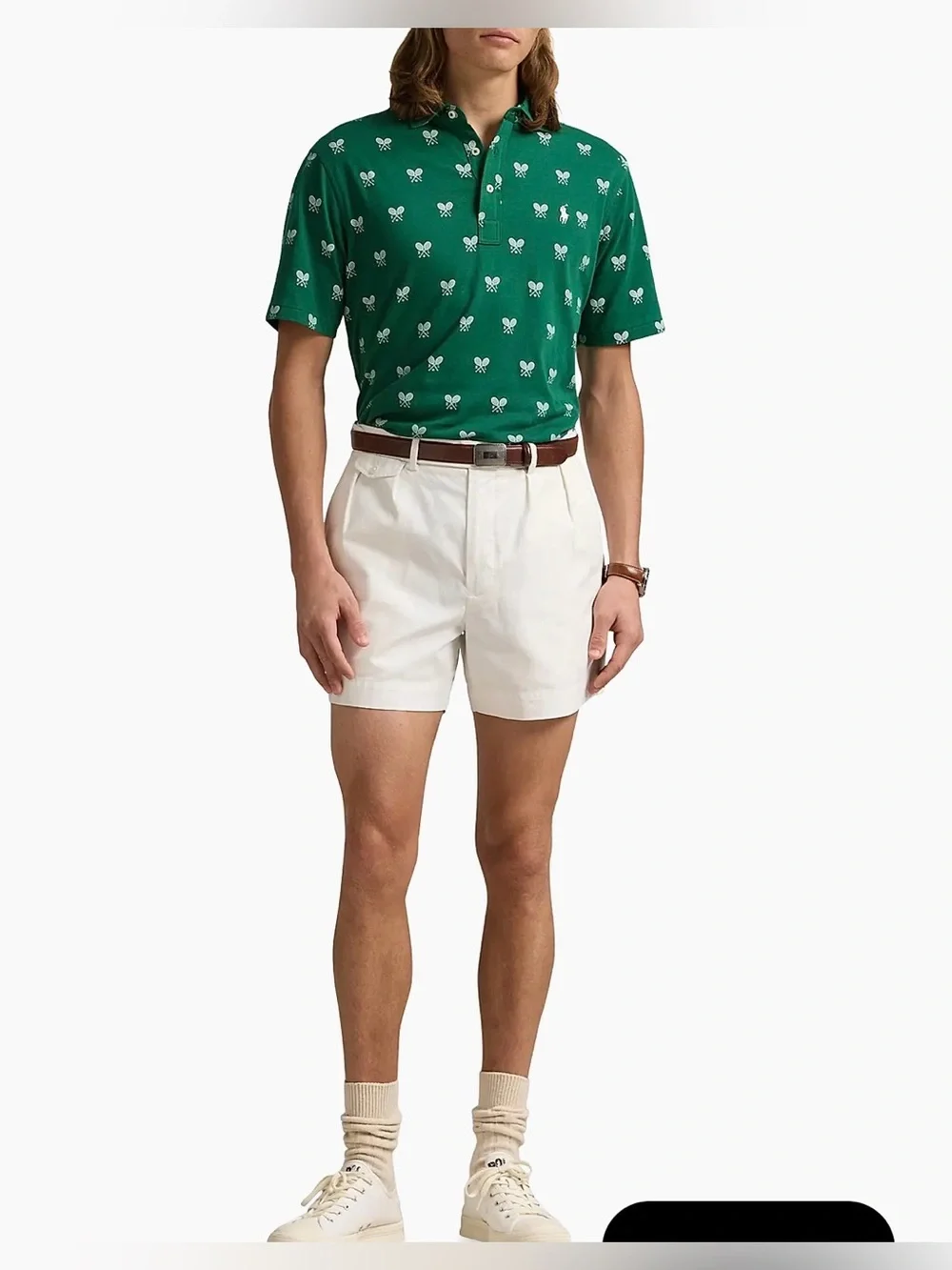 Polo Ralph Lauren Classic-Fit Racquet-Print Polo Shirt